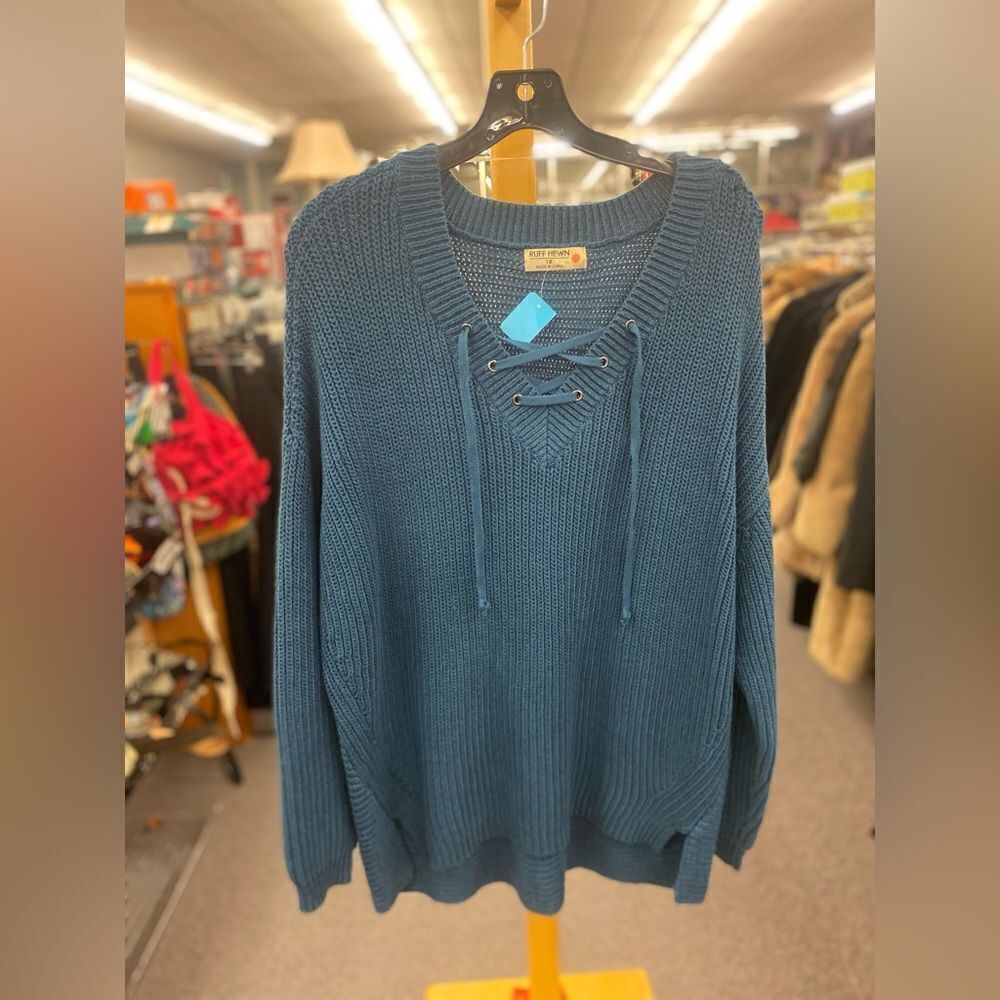 🛍️ 🎈Ruff Hewn 1X Green Sweater